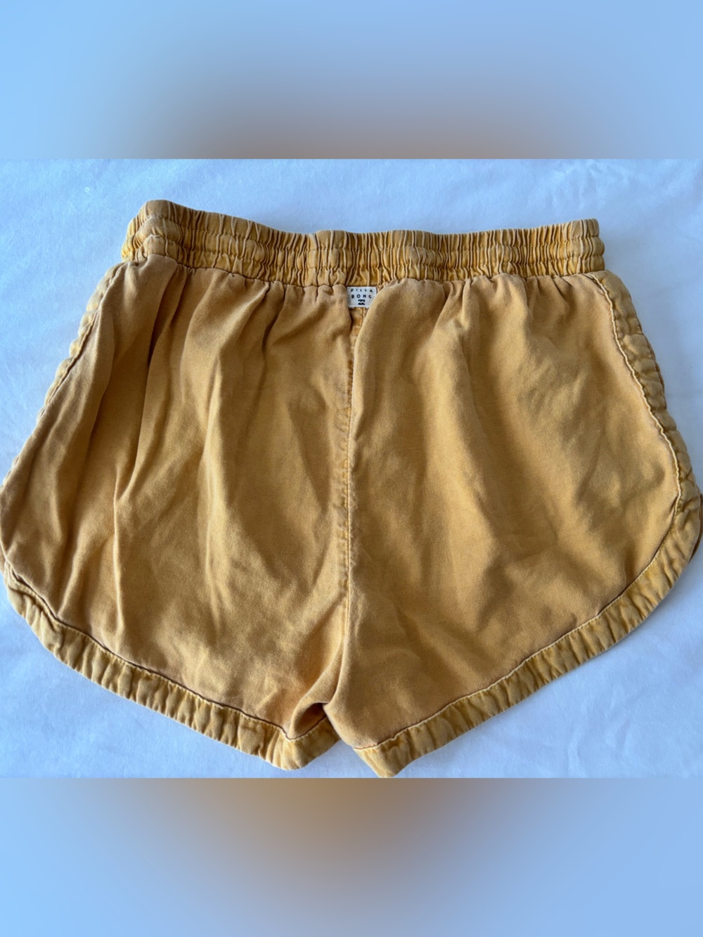 Billabong Mustard Yellow Drawstring Kids Shorts - Picture 2 of 3